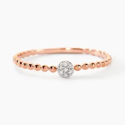 Bague Solitaire Gaxina Or Rose Diamant