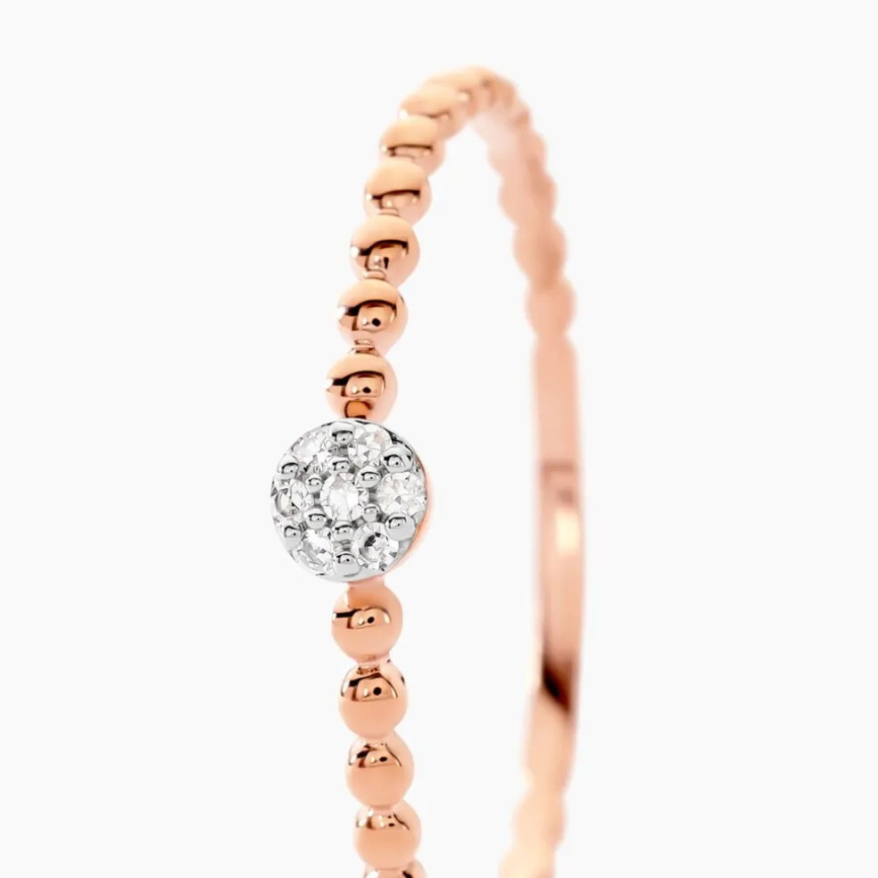 Bague Solitaire Gaxina Or Rose Diamant