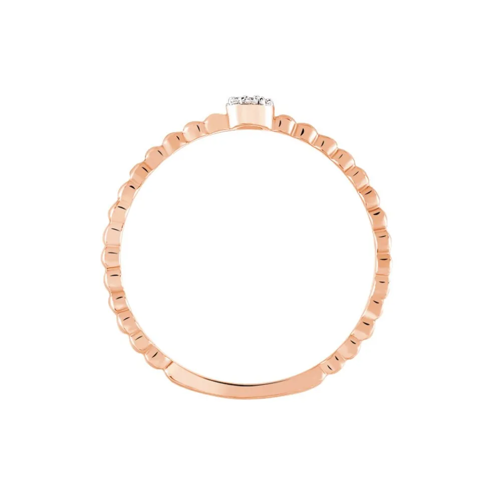Bague Solitaire Gaxina Or Rose Diamant