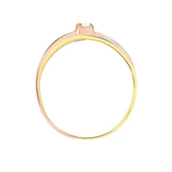Bague Solitaire Gisla Or Tricolore Diamant