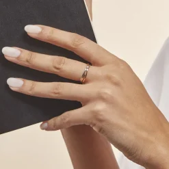 Bague Solitaire Gisla Or Tricolore Diamant