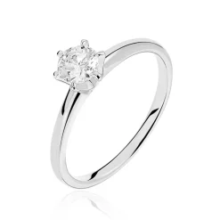 Bague Solitaire Guenolee Or Blanc Diamant