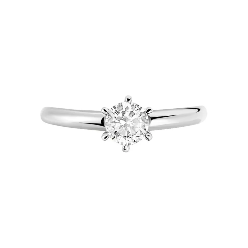 Bague Solitaire Guenolee Or Blanc Diamant