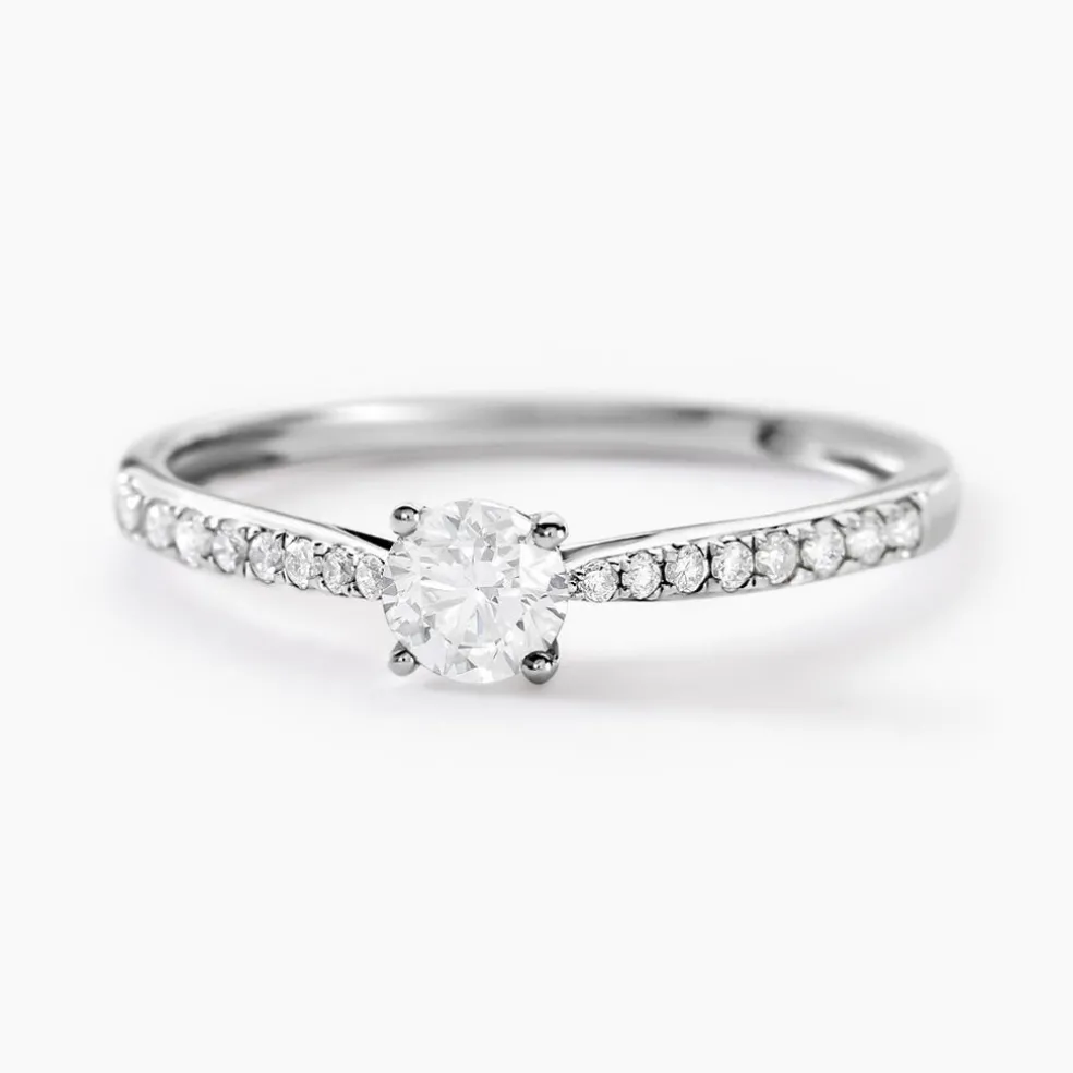 Bague Solitaire Hemera Or Blanc Diamant