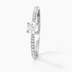 Bague Solitaire Hemera Or Blanc Diamant