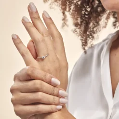 Bague Solitaire Hemera Or Blanc Diamant