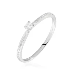Bague Solitaire Hemera Or Blanc Diamant
