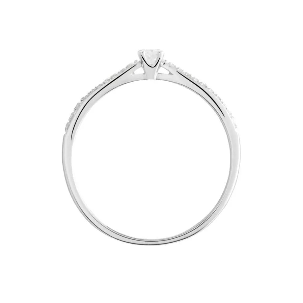 Bague Solitaire Hemera Or Blanc Diamant