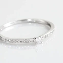 Bague Solitaire Hemera Or Blanc Diamant