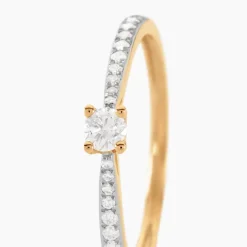 Bague Solitaire Hemera Or Jaune Diamant