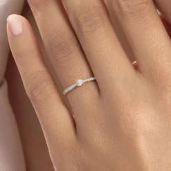 Bague Solitaire Hemera Or Jaune Diamant