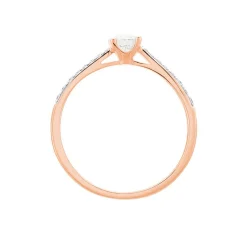 Bague Solitaire Hemera Or Rose Diamant