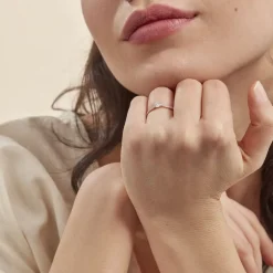 Bague Solitaire Hemera Or Rose Diamant