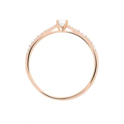 Bague Solitaire Hemera Or Rose Diamant