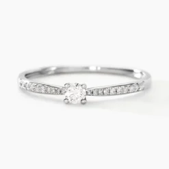 Bague Solitaire Hemera Or Blanc Diamant