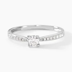 Bague Solitaire Hemera Or Blanc Diamant