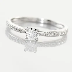 Bague Solitaire Hemera Or Blanc Diamant