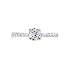 Bague Solitaire Hemera Or Blanc Diamant Synthetique