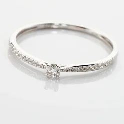 Bague Solitaire Hemera Or Blanc Diamant