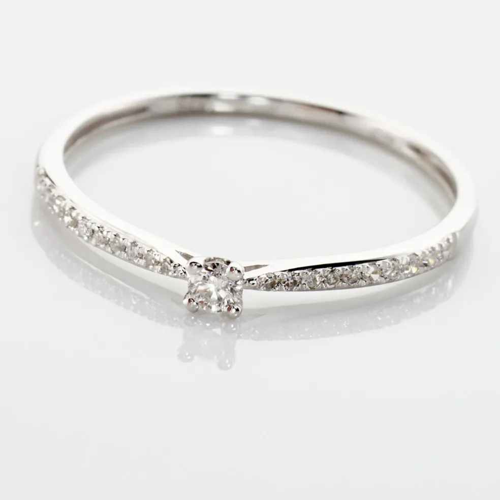 Bague Solitaire Hemera Or Blanc Diamant