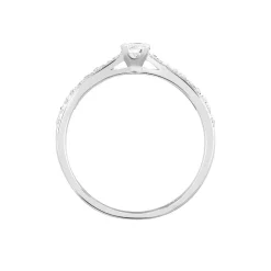 Bague Solitaire Hemera Or Blanc Diamant