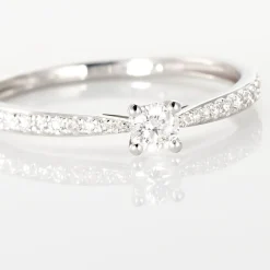 Bague Solitaire Hemera Or Blanc Diamant