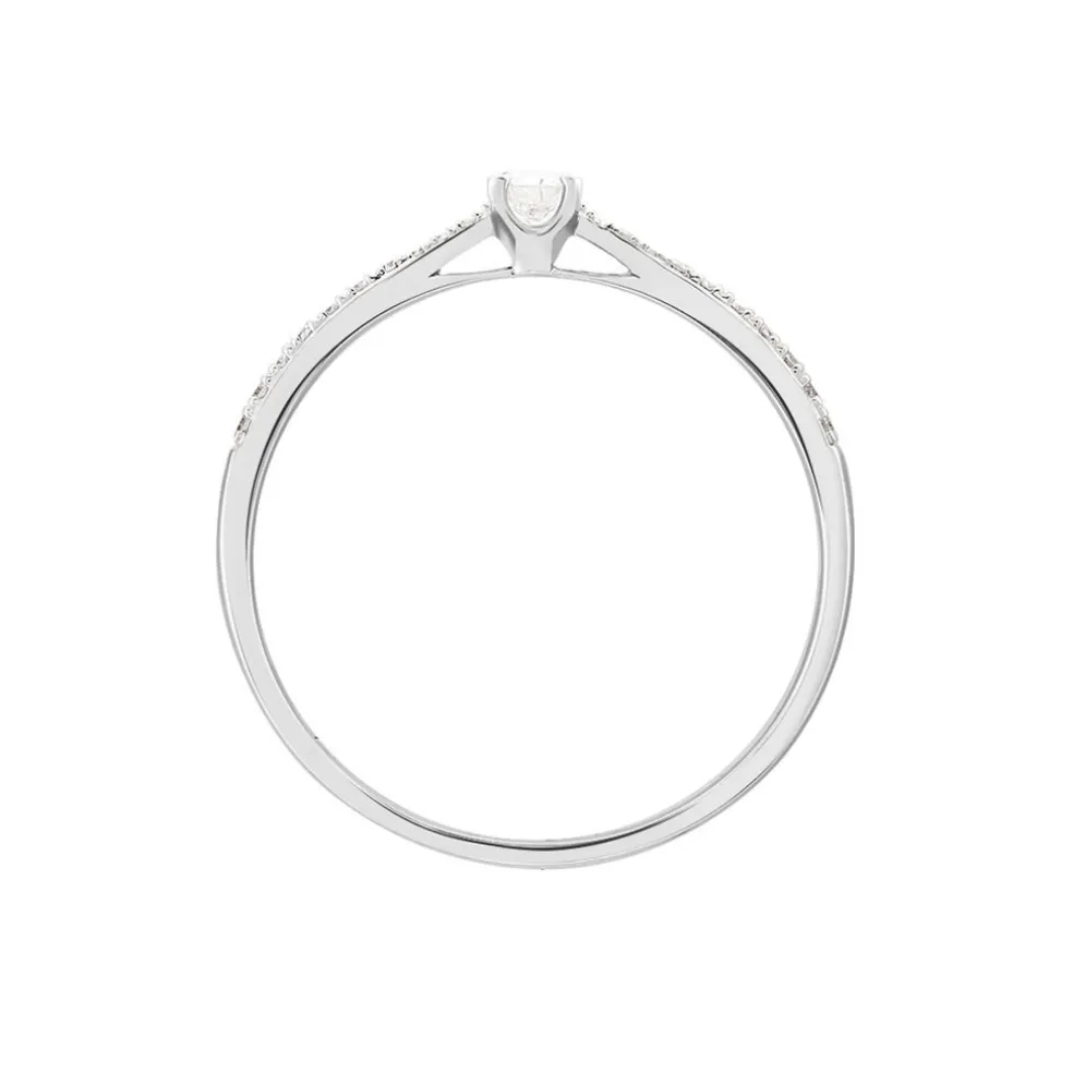 Bague Solitaire Hemera Or Blanc Diamant