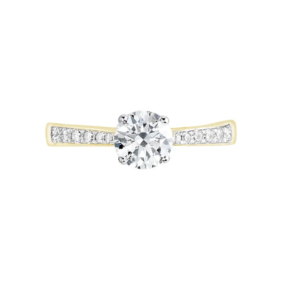 Bague Solitaire Hemera Or Jaune Diamant Synthetique