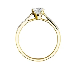 Bague Solitaire Hemera Or Jaune Diamant Synthetique