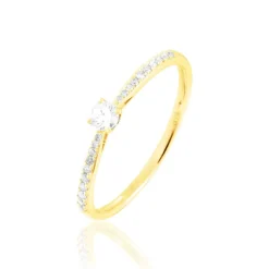 Bague Solitaire Hemera Or Jaune Diamant