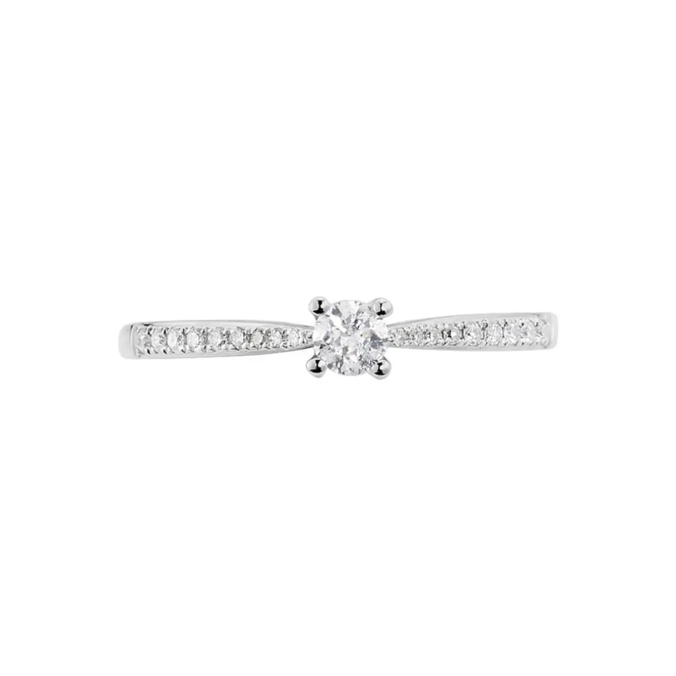 Bague Solitaire Hemera Or Blanc Diamant