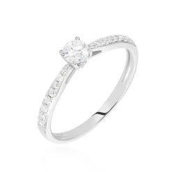 Bague Solitaire Hemera Or Blanc Diamant