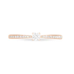 Bague Solitaire Hemera Or Rose Diamant