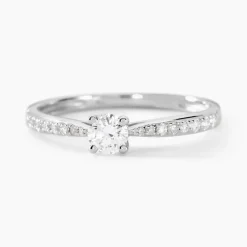 Bague Solitaire Hemera Or Blanc Diamant