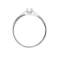 Bague Solitaire Hemera Or Blanc Diamant
