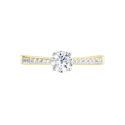Bague Solitaire Hemera Or Jaune Diamant Synthetique