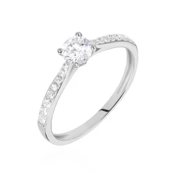 Bague Solitaire Hemera Or Blanc Diamant