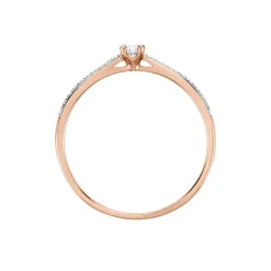 Bague Solitaire Hemera Or Rose Diamant