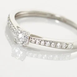 Bague Solitaire Hemera Platine Blanc Diamant