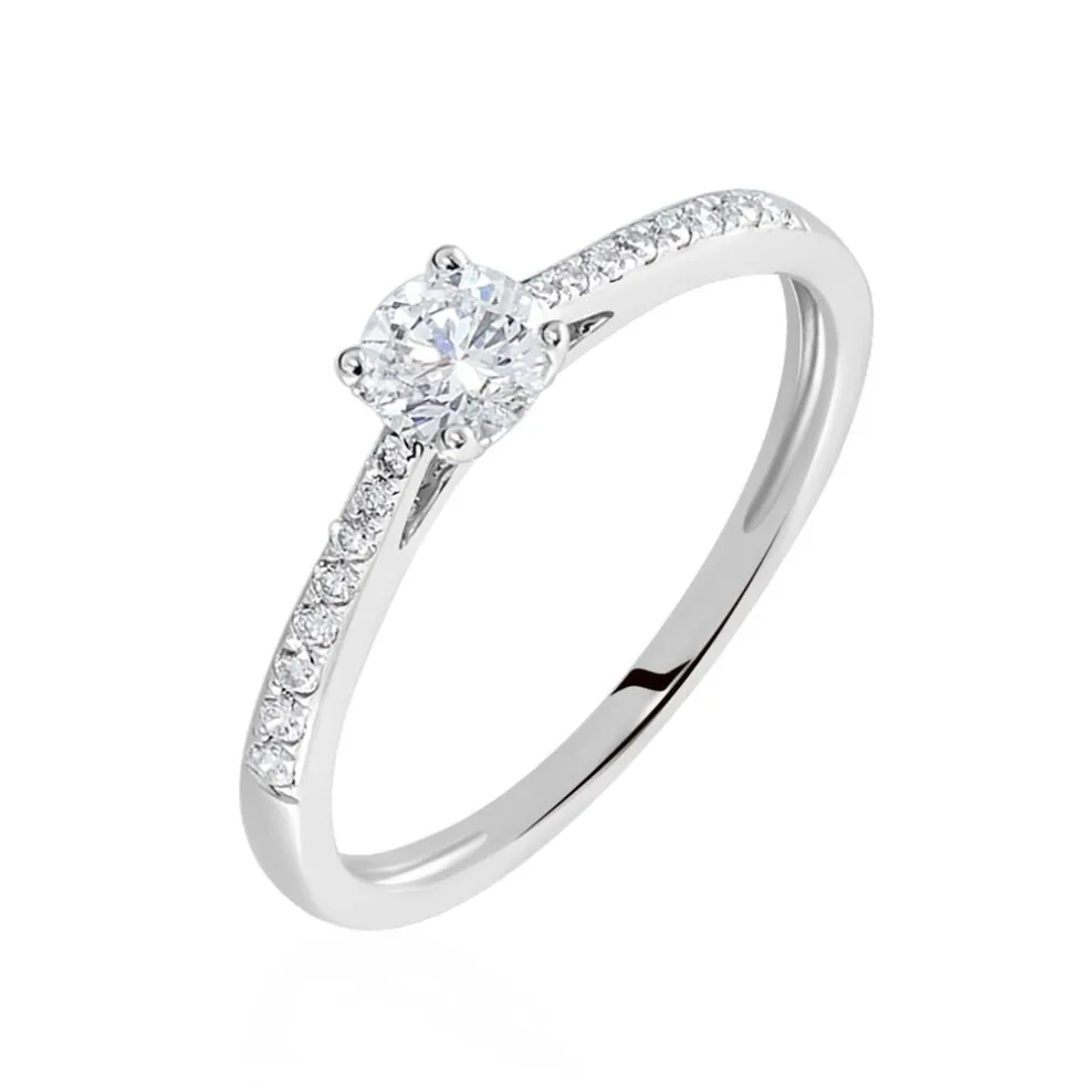 Bague Solitaire Hemera Platine Blanc Diamant