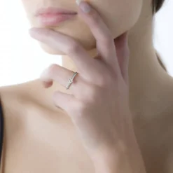 Bague Solitaire Ibtisem Or Blanc Diamant