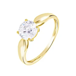 Bague Solitaire Illyana Or Jaune Oxyde De Zirconium