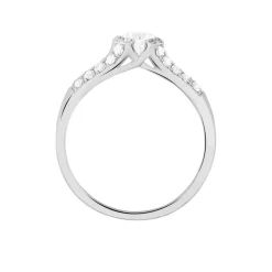 Bague Solitaire Ingrid Or Blanc Diamant