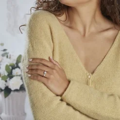 Bague Solitaire Ingrid Or Blanc Diamant