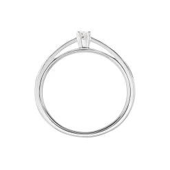 Bague Solitaire Iris Or Blanc Diamant