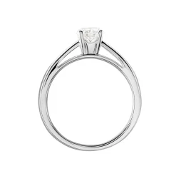 Bague Solitaire Iris Or Blanc Diamant