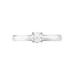 Bague Solitaire Iris Or Blanc Diamant