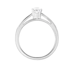Bague Solitaire Iris Or Blanc Diamant