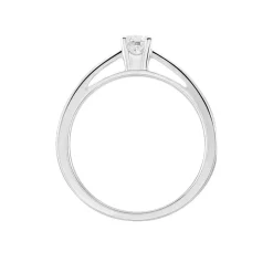 Bague Solitaire Iris Or Blanc Diamant
