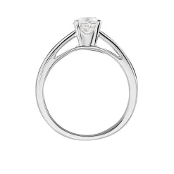 Bague Solitaire Iris Or Blanc Diamant